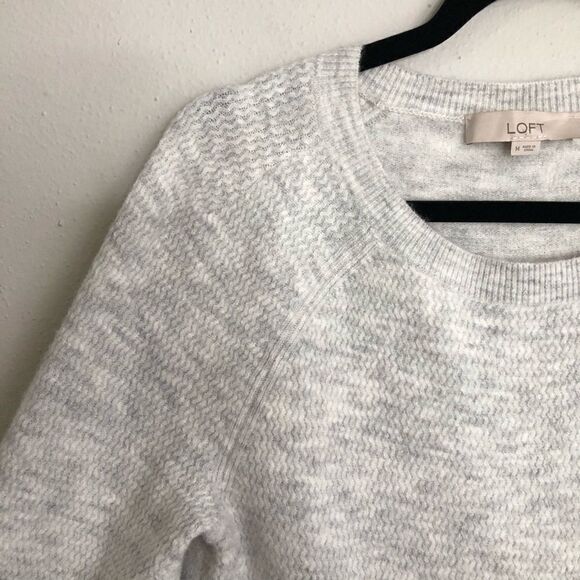 Ann Taylor Loft Grey bell sleeve melange Sweater - Picture 10 of 14